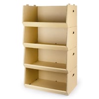 山内紙器 収納ボックス スタッキングコンテナW 4個セット ダンボール製