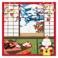 三陽商事 風呂敷 ランチクロス お弁当 50cm 中巾 三毛猫みけの夢日記 小ふろしき みけの初夢