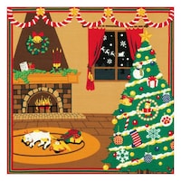 三陽商事 風呂敷 ランチクロス お弁当 50cm 中巾 三毛猫みけの夢日記 小ふろしき みけのクリスマス