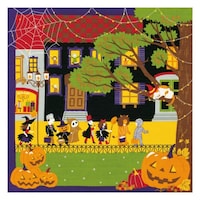 三陽商事 風呂敷 ランチクロス お弁当 50cm 中巾 三毛猫みけの夢日記 小ふろしき みけのハロウィン