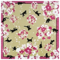 三陽商事 風呂敷 ランチクロス お弁当 50cm 中巾 綿 小ふろしき 桜遊歩ねこ