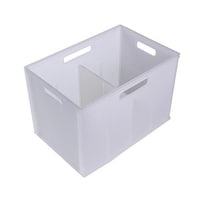 ヒマラヤ化学 収納 収納ボックス キューBOX ワイド深型 収納ケース 幅39×奥行26×高さ26cm クリアホワイト