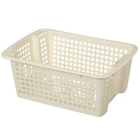 ヒマラヤ化学 バスケット 浅型 積み重ね 収納ケース ポップアップ スタッキング かご アイボリー