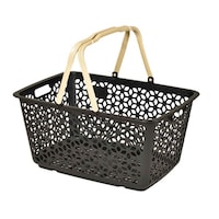 ヒマラヤ化学 買い物かご ハンドル積み重ねバスケット レジかご ブラック