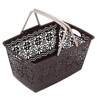 ヒマラヤ化学 バスケット 収納 ショッピングバスケット 買い物かご レジカゴ フェアリーバスケット M ブラウン