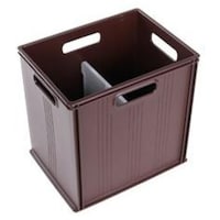 ヒマラヤ化学 収納 収納ボックス キューBOX スリム深型 収納ケース 幅19.5×奥行26×高さ26cm ブラウン