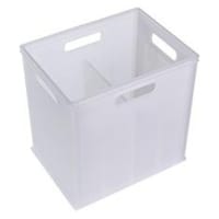 ヒマラヤ化学 収納 収納ボックス キューBOX スリム深型 収納ケース 幅19.5×奥行26×高さ26cm クリアホワイト