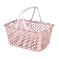 ヒマラヤ化学 買い物かご ハンドル積み重ねバスケット レジかご ピンク