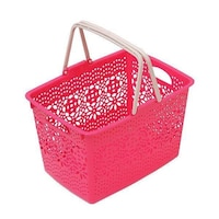 ヒマラヤ化学 バスケット 収納 ショッピングバスケット 買い物かご レジカゴ フェアリーバスケット S ディープピンク