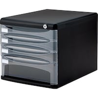 ナカバヤシ セキュリティデスクトップケース4段BK 1セット(6個入)