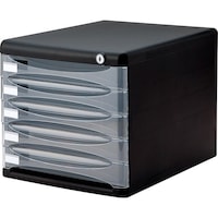 ナカバヤシ セキュリティデスクトップケース5段BK 1セット(6個入)