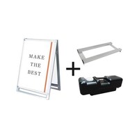 常磐精工 ポスター用スタンド看板 A1ロウ両面ホワイト ウエイトアーム・水タンクセット PSSKA1LRW3SET 1個