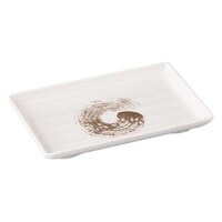 ダイワ 焼物皿 小 渦刷毛目(うずはけめ)錆(さび) YD34US 1個