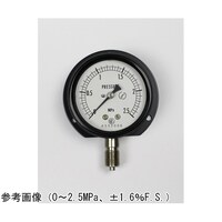 長野 密閉型圧力計(60Φ) 立形B枠 25MPa 検査証明書付 BA10223 1個