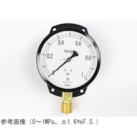 長野 普通形圧力計(Φ100) 立形C枠 耐振用 1.6MPa 検査証明書付 AE20841 1個