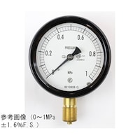 長野 密閉型圧力計(75Φ) 立形A枠 0.1ー1MPa BC12131 1個