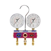 タスコ R463A R410A R32用 ボールバルブ式ハイブリッドゲージマニホールドキット TA122S1 1セット
