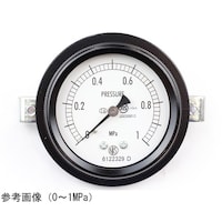 長野 密閉型圧力計(60Φ) 埋込形D枠(取付金具) 0.1MPa 検査証明書付 BA15171 1個