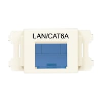 パンドウイットコーポ JISプレート用シャッター付きアダプタ オフホワイト LAN・CAT6A (10個入) CMASSP6AIWX 1袋