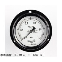 長野 密閉型圧力計(60Φ) 埋込形D枠(取付穴) 0.4MPa 検査証明書付 BA15221 1個