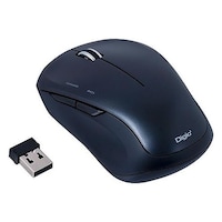 ナカバヤシ 無線5ボタンブルーLEDマウス ブラック MUSRKF118BK 1個