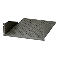 摂津金属工業 放熱穴付収納棚 W482×H149×D600mm 4.8kg ブラック RH3J60HN1 1個