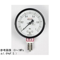 長野 普通形圧力計(Φ60) 禁油 立形A枠 0.4MPa AA10123 1個