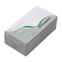 川西工業 ニトリル使いきり手袋 粉無 250枚×10箱 ホワイトSS 2060 1セット