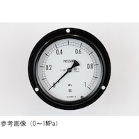 長野 密閉型圧力計(100Φ) 埋込形D枠(取付穴) 耐振用 2.5MPa 検査証明書付 BE15231 1個