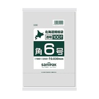 日本サニパック 北海道規格袋 6号 吊下げ0.03mm 100枚×40冊入 LS36 1ケース