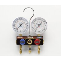 タスコ R404A R134a用 ボールバルブ式ゲージマニホールドキット TA124EKH 1個