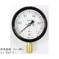 長野 密閉型圧力計(75Φ) 立形A枠 0.1ー0.6MPa 検査証明書付 BC12181 1個