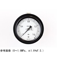 長野 密閉型圧力計(75Φ) 埋込形D枠(取付金具) 1MPa 検査証明書付 BC15131 1個