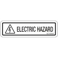 セフティデンキ PL警告ラベル ELECTRIC HAZARD 1袋(10枚付) SCY003E 1袋