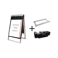 常磐精工 ポスター用スタンド看板パンフレットケース付 B1両面ブラック(屋外用) ウエイトアーム・水タンクセット PSSKPB1RBG3SET 1個