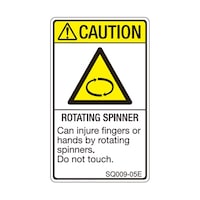 セフティデンキ ISO規格準拠ラベル ROTATING SPINNER 1袋(5枚付) SQ00905E 1袋