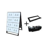 常磐精工 ブラックカードケーススタンド看板 A4横16両面 ウエイトアーム・水タンクセット BCCSKA4Y16R3SET 1個