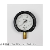 長野 密閉型圧力計(60Φ) 立形B枠 0.1ー0.1MPa 検査証明書付 BA10271 1個