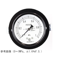 長野 普通形圧力計(Φ60) 埋込形D枠(取付金具) 耐振用 0.4MPa 検査証明書付 AA15121 1個