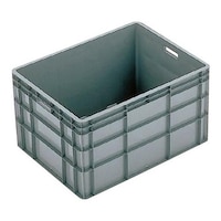 岐阜プラスチック工業 TP規格コンテナー グレイ 外寸(mm):670×503×381 内寸(mm):635×468×369 TP464L アナナシ 1個