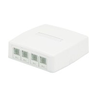 パンドウイットコーポ CAT5Eスプリングシャッター付きローゼットキット 4個口 白 JOQ4H500 1個