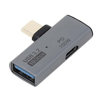 ainex USBアダプタ Cオス Aメス 横L型 10Gbps PD100Wポート付 ADV131 1個