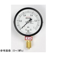 長野 普通形圧力計(Φ60) 禁油 立形A枠 25MPa 検査証明書付 AA10121 1個