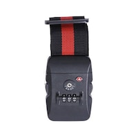 ロッジ ロジック TSAスーツケースベルト 3ダイヤル ブラック×レッド LGSTCSTSABLTBKRD 1本