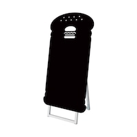 常磐精工 ポップルスタンド看板シルエット 45×90片面ブラック ハンバーガー形 PPSKSL45X90KBAG 1個