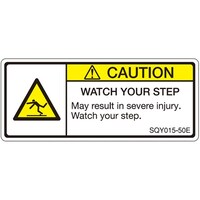 セフティデンキ ISO規格準拠ラベル WATCH YOUR STEP 1袋(5枚入) SQY01550E 1袋