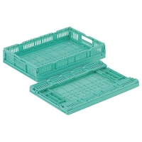 岐阜プラスチック工業 折りたたみコンテナー 外寸(mm):540×360×100 内寸(mm):510×330×90 RSM610 G 1個