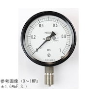 長野 密閉型圧力計(75Φ) 立形A枠 0.1ー0.4MPa BC10133 1個