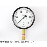 長野 密閉型圧力計(100Φ) 禁油 立形A枠 0.6MPa BE10131 1個