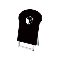 常磐精工 ポップルスタンド看板シルエット 45×60片面ブラック パン形 PPSKSL45X60KBEK 1個